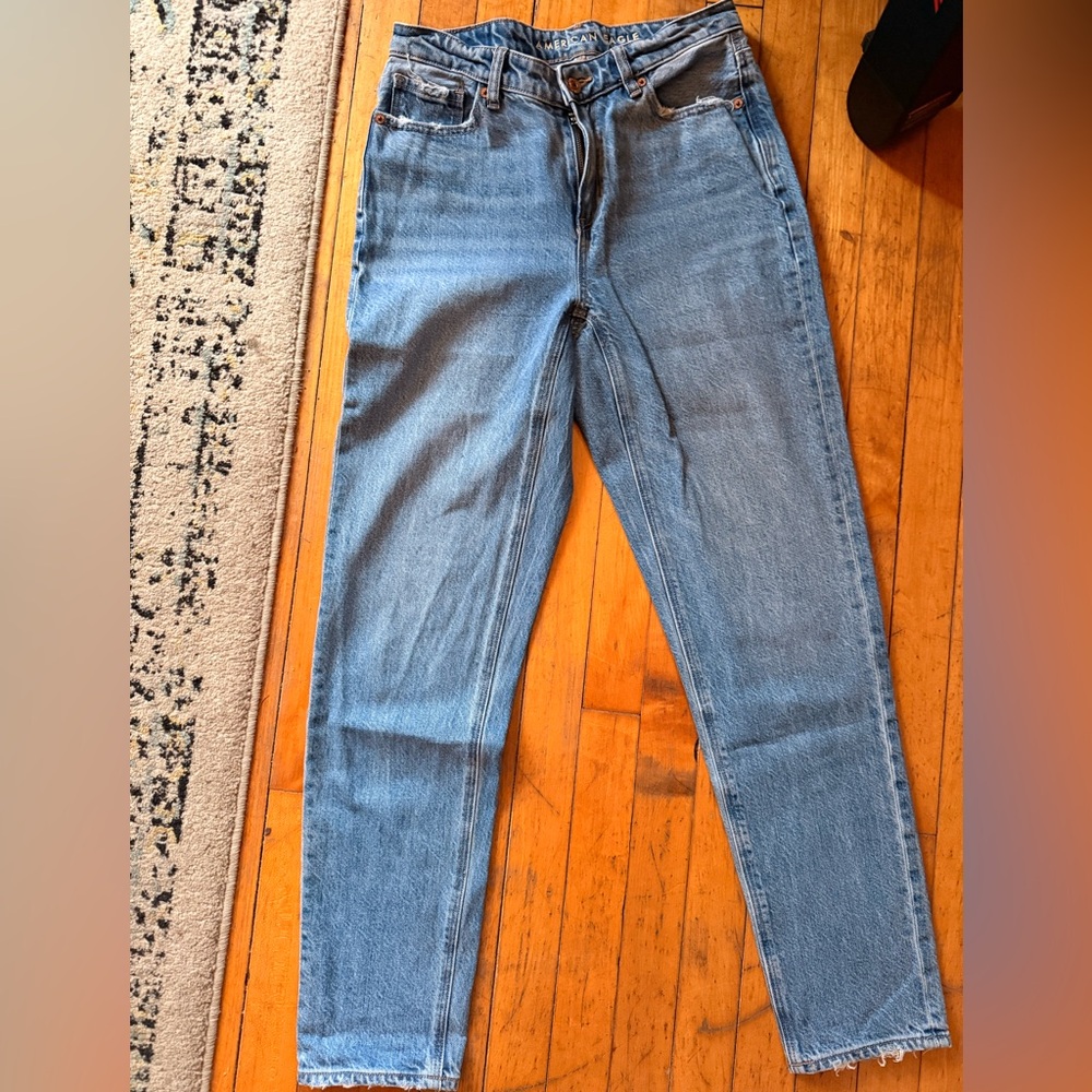 American Eagle Light Blue Mom Jeans Size 2 Long